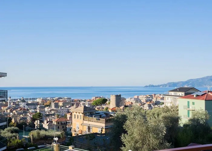 093 - Casa Panorama, Vista Mare E Vista Portofino, 500 Metri Centro Di Chiavari, Posto Auto Gratis Incluso Apartment